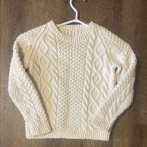 handmade Kids Cream Cable Knit Sweater